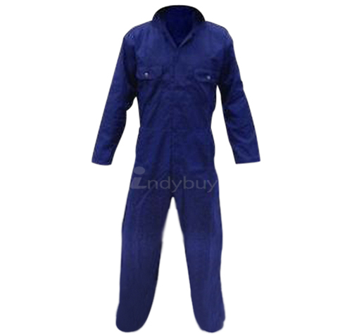 Boiler suit Protective coverall Factory Workers Dress Industrial Uniform Blue